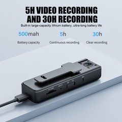 HD1080P Audio Video DVR IR Night Cam WIFI 2K Camcorder Police Body Camera 2024