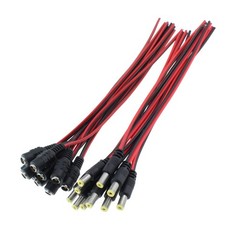 5~50Pcs DC Pigtail Power Cords Male Female Barrel Plugs Connectors 5.5mm x 2.1mm