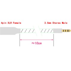 HIFI 7N Silver Plated 3.5mm Stereo 3pole Male to 4pin XLR Female Audio Adapter