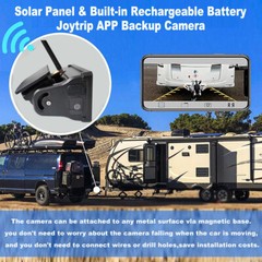 Wireless WiFi Solar Panel Battery Hitch Backup Camera Magnetic For iOS Android