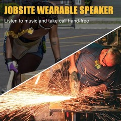 Truck Farm Speaker, Clip-On Wireless Jobsite Portable Speaker, Up to 30 Hours
