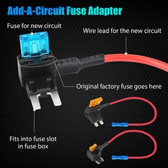 10pc 12V Car Add-a-Circuit Fuse Adapter w/ Standard & Mini Tap Blade Fuse Holder