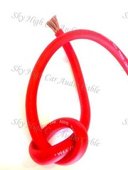 40 ft OFC 1/0 Gauge Oversized 20′ RED & 20′ BLACK Power Ground Wire Sky High Car