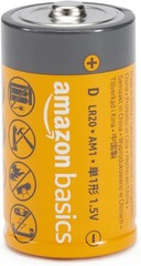 Amazon Basics 12-Pack D Cell Alkaline Batteries, 1.5 Volt Exp 09/2030