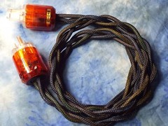 Maze Audio Ref3 Braided 4ft AC Power Cord 12 Gauge Audio Audiophile Black/Orange
