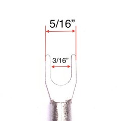 CESS-083 Female Banana Jack to Spade Plug for Speaker Cable (Small Spade)