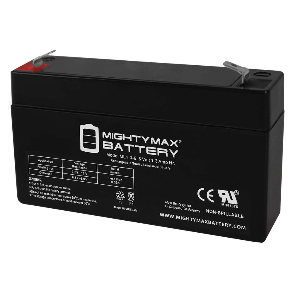 Mighty Max 6V 1.3AH Replacement Battery Compatible with Power Patrol SLA0865