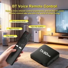 Smart TV Box 16GB RAM 256GB ROM 4K Dual Band WiFi Bluetooth Voice Remote