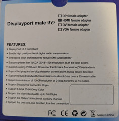 Displayport male TO HDMI female adapter