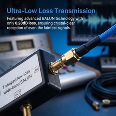 250mW YouLoop Magnetic Loop Antenna SMA with SMA to 3.5mm&SMA to BNC Adapters