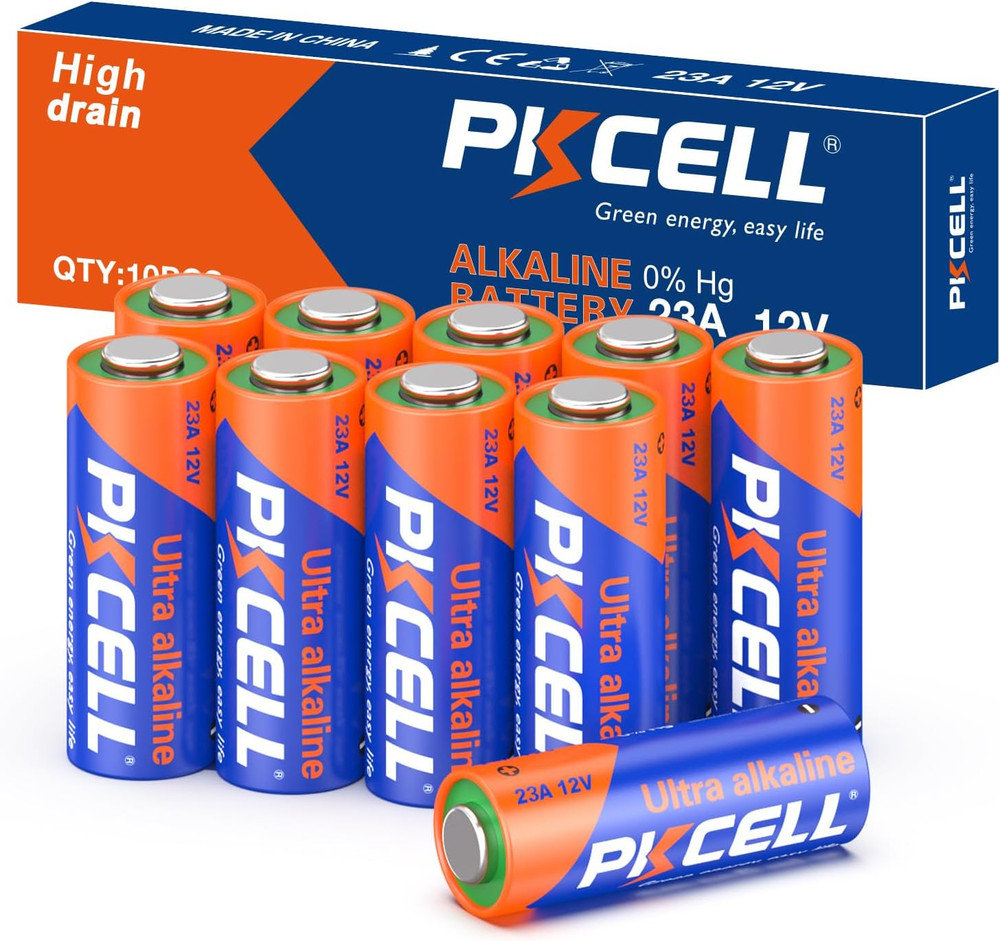 PKECLL 23A 12 Volt Battery 10-Pack, Alkaline 23A 12V Battery for Remote, Ceiling