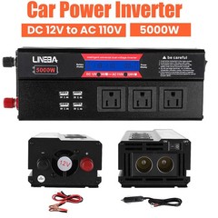 5000W Car Power Inverter 12V 24V to AC 110V Modified Sine Wave Solar Converter