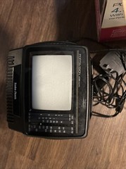 Radio Shack Portavision Portable 4.5” B&W TV AM/FM UHF/VHF CAT 16-126B Works