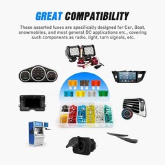 120Pcs Car Medium Blade Fuse Assortment Assorted Kit Blade Auto Truck Automotive