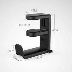 Under Desk Headphone Stand 360 Rotating Gaming Headset Holder Adjustable Clamp