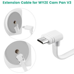 2-Pack 30 Ft Extension Cable for WYZE Cam Pan V3 Outdoor Camera, Micro USB 90 De
