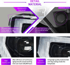 2015-2017 F150 2017-2020 Raptor Projector Headlight Pair–Compatible