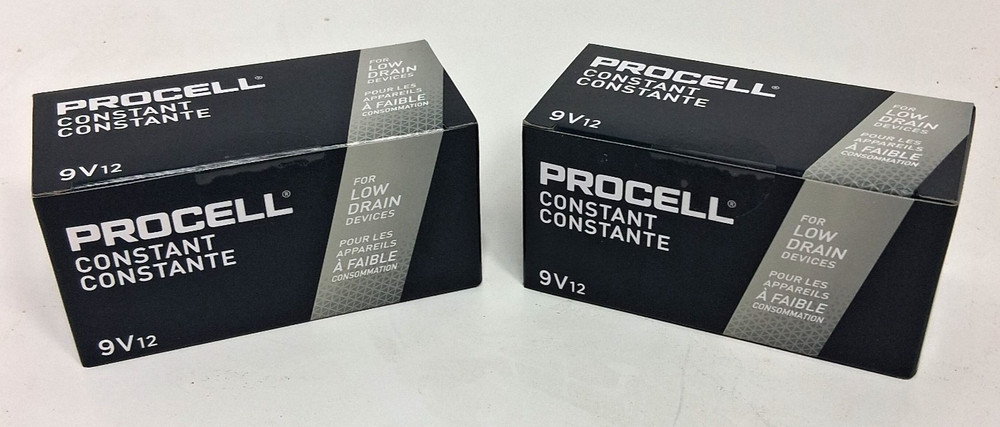 PROCELL 9V Alkaline Batteries 24 Pack Constant Power Bulk NEW