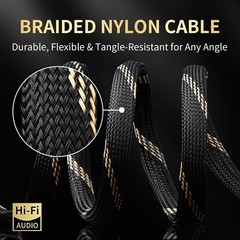 12 AWG 2Pack Audiophile Speaker Cable – Speaker Wire with Banana Plugs,4N OFC Co