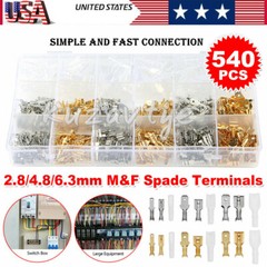 900/540Pcs Male Female Spade Wire Connector Crimp Terminal for Car Audio Speaker
