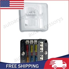 12-24V Blade Fuse Box Block Holder 6 Way Car Boat Power Distribution Panel Board