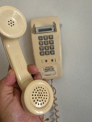 Vintage Western Electric 2554 Wall-Mounted Corded Line-Powered Analog Telephone