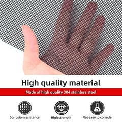 Universal 40″x13″ Car Grill Mesh – 1mm Round Hole – Black – PVC Coated 304SS