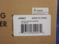 NEW C2G Legrand 39907 5in Ceiling Mount Speaker 70 V, 20 KHz, White (I22)