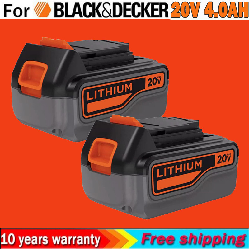 2 PACK For Black & Decker 20 V Lithium-ion 4.0Ah MAX Battery LBXR20 LB2X4020 US
