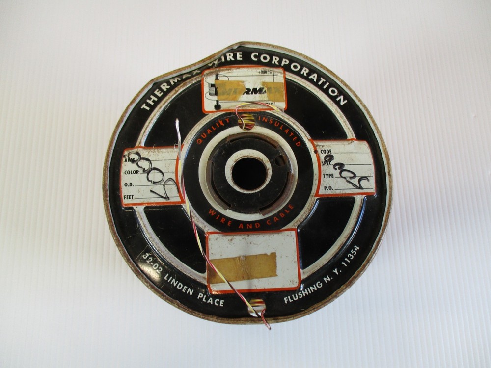 ITT Thermax 22 AWG Stranded SPC Hookup Wire PTFE Teflon Red Brown Yellow NOS 22g