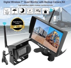 7″ 2 Camer Wireless Monitor IR Night Vision Backup Camera for Truck Caravan RV