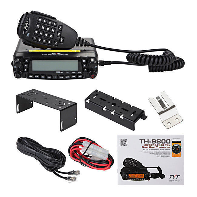 US TYT TH-9800 50W 809CH Quad Band Dual Display Repeater Car Mobile Radio +Cable