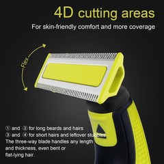 Electric Shaver Replacement Heads Compatible with 1 Count (Pack of 4), Green