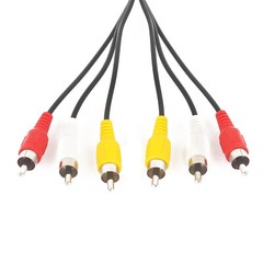 3FT 10FT 15FT 30FT 3 RCA Male to 3 RCA Male Composite Audio Video Cable Cord US