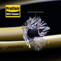 1M Preffair OCC Copper Silver Plated Audio Cable 2Core OD:9.3mm