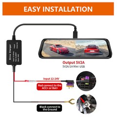 Universal Dash Cam Hardwire Kit Mini Type C Hard Wire Cable Fuse for Car SUV DVR