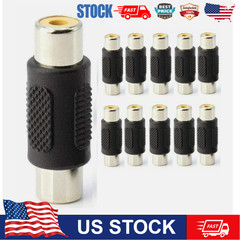 10 Pack AV RCA Audio Video Female to Female Jack Coupler Adapter Connector