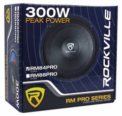 Rockville RM84PRO 8″ 4 Ohm SPL Competition Midrange Car Speaker, 108dB, 300w