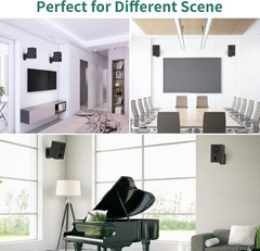 Durable ABS Speaker Wall Mounts with Adjustable Angles – 8 lbs Support, Black