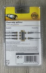 Philips 4-Way Coaxial Cable Splitter 5-1000 MHz 24K Gold Theater M62804 Sealed