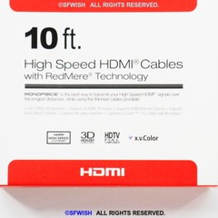 NEW Monoprice Micro-HDMI to HDMI Cable 1080p@60Hz,4K@24Hz, Ethernet, 10 ft