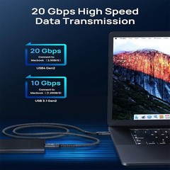 USB3.2 Gen2 20Gbps Cable USB C 100W Fast Charging for Galaxy iPhone 15 5K