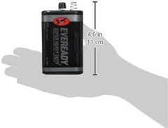 6V Battery, Super Heavy Duty 6 Volt Battery, 1 Count Pack of 4