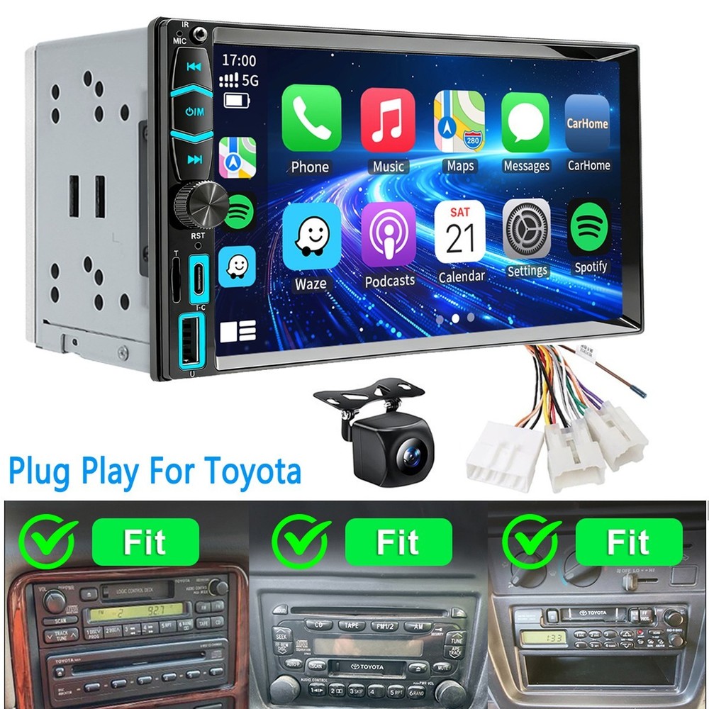 Car Radio Stereo GPS Navi Wiireless Apple Carplay For Toyota Tacoma 1998-2004