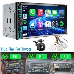 Car Radio Stereo GPS Navi Wiireless Apple Carplay For Toyota Tacoma 1998-2004