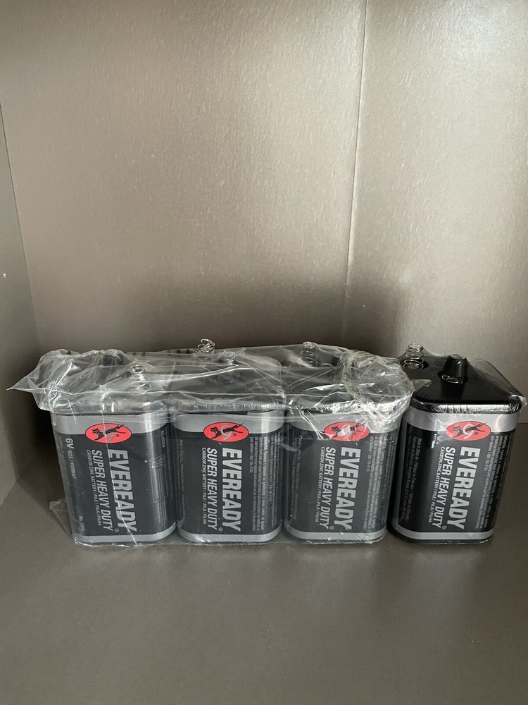 Eveready 6 Volt Lantern Battery 1209 Super Heavy Duty 4 Pack New Sealed
