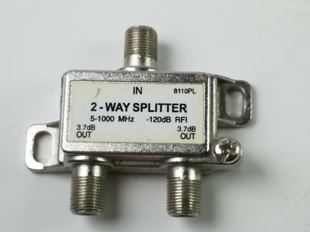 2-Way 5-1000 MHz 1 to 2 Coaxial Splitter Model 8110PL
