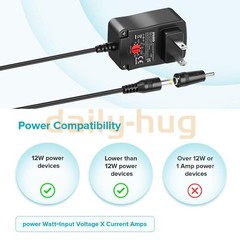 12W 3V-12V Universal AC Adapter Power Supply Wall Charger Cord for DC Charger US