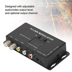 UHF TV LINK RF Modulator AV to RF Video Converter Adapter IR CATV PAL NTSC