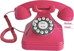 Retro Landline Home Corded Old Fashion Desk Basic Pink Decorative Analog Tel…